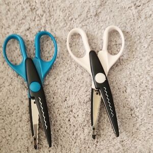 Blue and White Craft Scissors Set